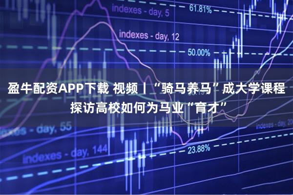 盈牛配资APP下载 视频丨“骑马养马”成大学课程 探访高校如何为马业“育才”